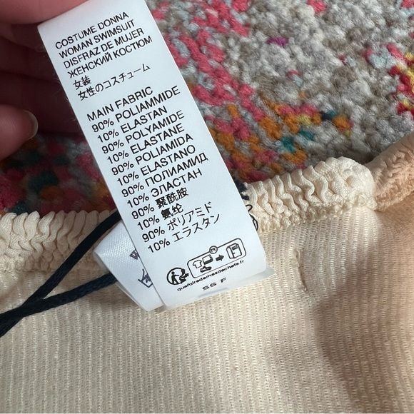 Mc2 Saint Barth NWT Cream Cinched Smocked Bikini‎ Bottoms - Picture 5 of 6